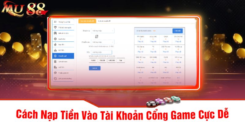 Cách Nạp Tiền Vào Tài Khoản Cổng Game Cực Dễ